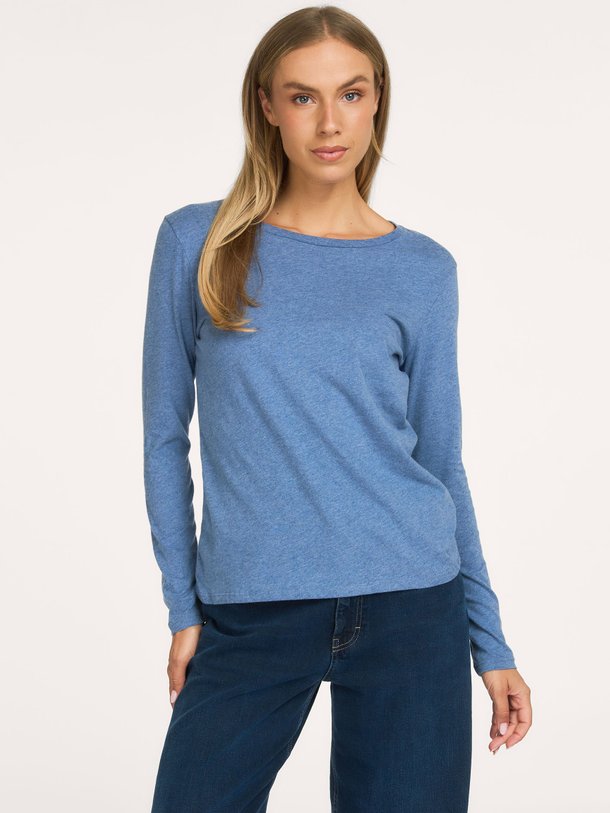 Ontdek de M007 Organic cotton gemêleerde longsleeve van Majestic Filatures in de kleur blauw bij Orangebag. Op werkdagen voor 21:45 besteld, morgen in huis.