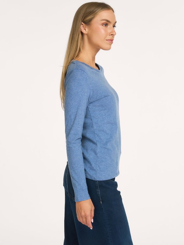 Ontdek de M007 Organic cotton gemêleerde longsleeve van Majestic Filatures in de kleur blauw bij Orangebag. Op werkdagen voor 21:45 besteld, morgen in huis.
