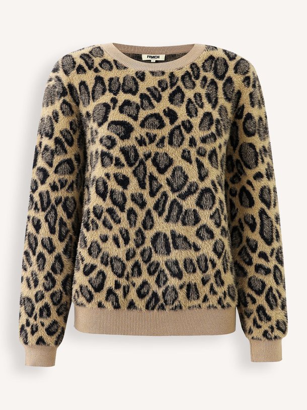 Ontdek de Viscosemix leopard trui van Frnch in de kleur bruin bij Orangebag. Op werkdagen voor 21:45 besteld, morgen in huis.