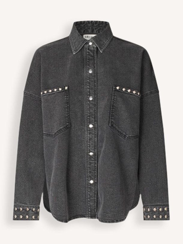 Ontdek de Veidall denim blouse van Lollys Laundry in de kleur antraciet bij Orangebag. Op werkdagen voor 21:45 besteld, morgen in huis.