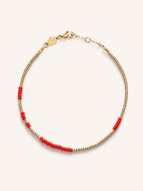 Ontdek de Asym vergulde armband met kralen van Anni Lu in de kleur rood bij Orangebag. Op werkdagen voor 21:45 besteld, morgen in huis.