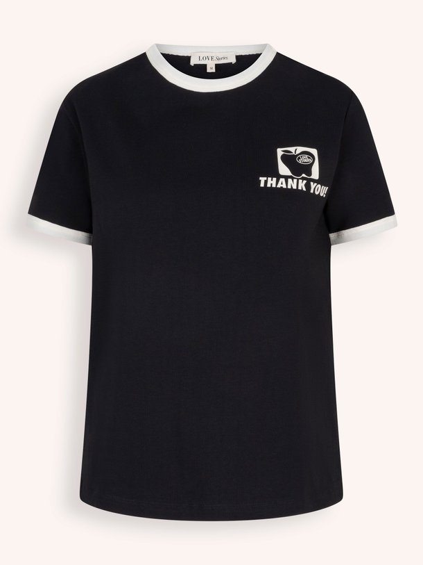 Ontdek de Charlet katoenen T-shirt van Love Stories in de kleur zwart bij Orangebag. Op werkdagen voor 21:45 besteld, morgen in huis.