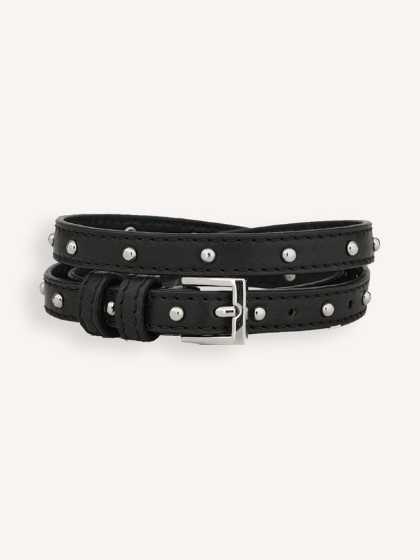 Ontdek de Nappa lederen riem met studs van Becksondergaard in de kleur zwart bij Orangebag. Op werkdagen voor 21:45 besteld, morgen in huis.