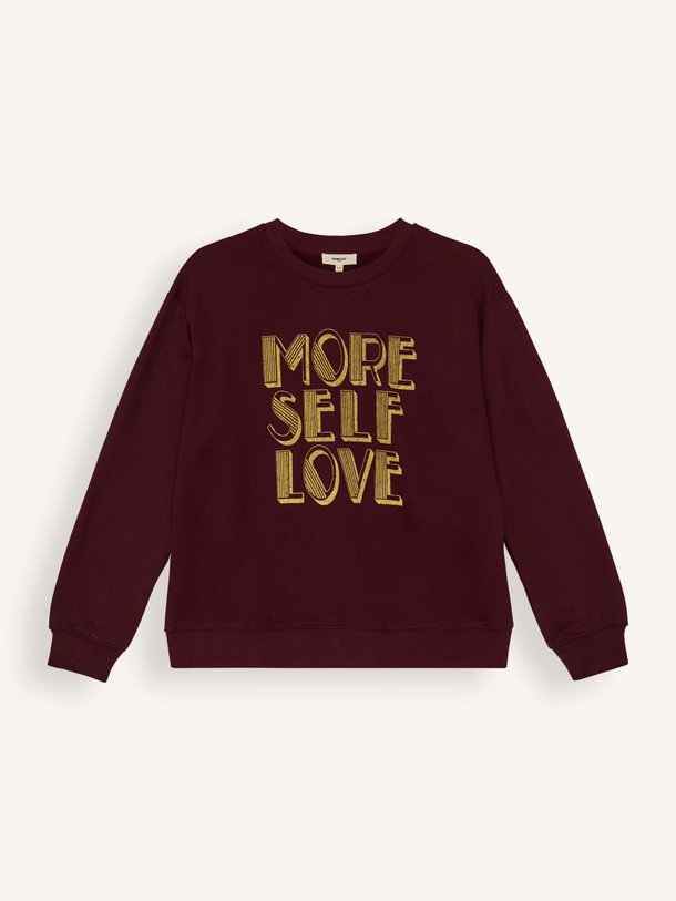 Ontdek de Stanley katoenen sweater met print van Suncoo in de kleur bordeauxrood bij Orangebag. Op werkdagen voor 21:45 besteld, morgen in huis.