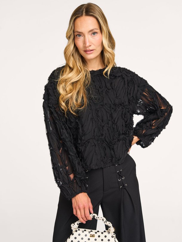 Ontdek de Shania geweven top van Co'Couture in de kleur zwart bij Orangebag. Op werkdagen voor 21:45 besteld, morgen in huis.