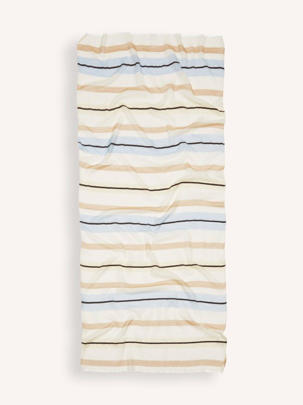 Ontdek de Stripeana katoenen sjaal met dessin van Becksondergaard in de kleur beige bij Orangebag. Op werkdagen voor 21:45 besteld, morgen in huis.