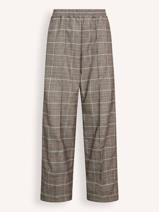 Ontdek de Claudine viscosemix geruite broek van Co'Couture in de kleur bruin bij Orangebag. Op werkdagen voor 21:45 besteld, morgen in huis.