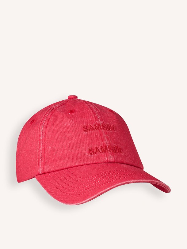 Ontdek de Organic cotton logo pet van Samsoe Samsoe in de kleur rood bij Orangebag. Op werkdagen voor 21:45 besteld, morgen in huis.