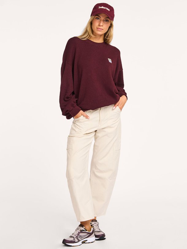 Ontdek de Ytibay katoenmix sweater van American Vintage in de kleur bordeauxrood bij Orangebag. Op werkdagen voor 21:45 besteld, morgen in huis.