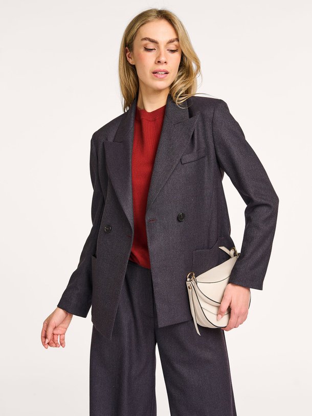 Ontdek de Davos viscosemix blazer van Nathalie Vleeschouwer in de kleur donkerblauw bij Orangebag. Op werkdagen voor 21:45 besteld, morgen in huis.