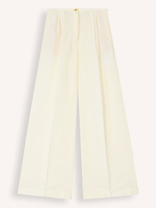 Ontdek de Viscose ribcord broek van forte_forte in de kleur crème bij Orangebag. Op werkdagen voor 21:45 besteld, morgen in huis.