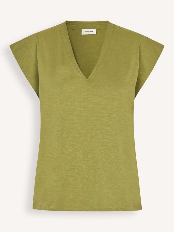 Ontdek de Neoma organic cotton T-shirt van Modstrom in de kleur groen bij Orangebag. Op werkdagen voor 21:45 besteld, morgen in huis.