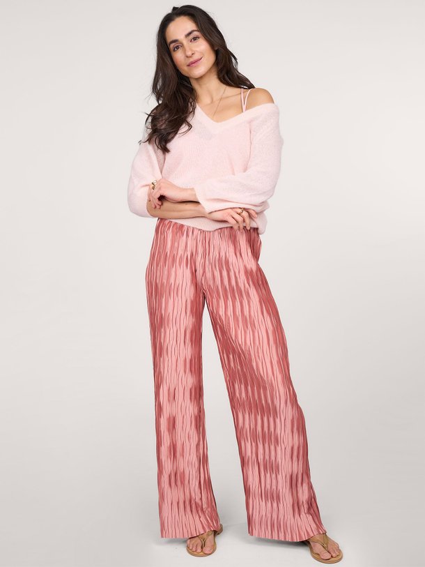 Ontdek de Lilium geweven plissé wide leg broek van Dante 6 in de kleur oud roze bij Orangebag. Op werkdagen voor 21:45 besteld, morgen in huis.