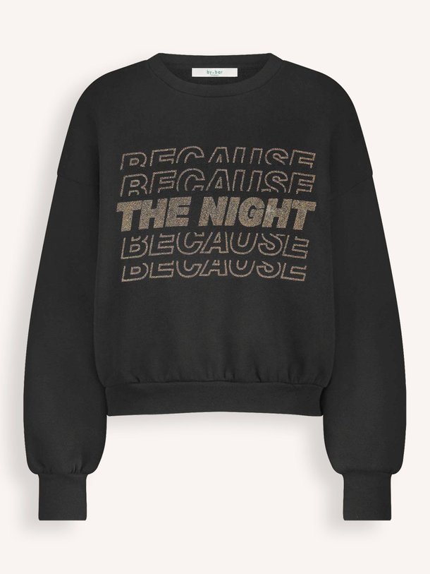 Ontdek de Bibi katoenen sweater met print van By-Bar in de kleur zwart bij Orangebag. Op werkdagen voor 21:45 besteld, morgen in huis.
