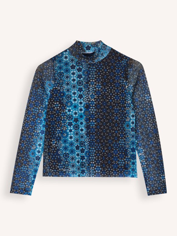 Ontdek de Ezra geweven mesh top met dessin van La Fee Maraboutee in de kleur blauw bij Orangebag. Op werkdagen voor 21:45 besteld, morgen in huis.