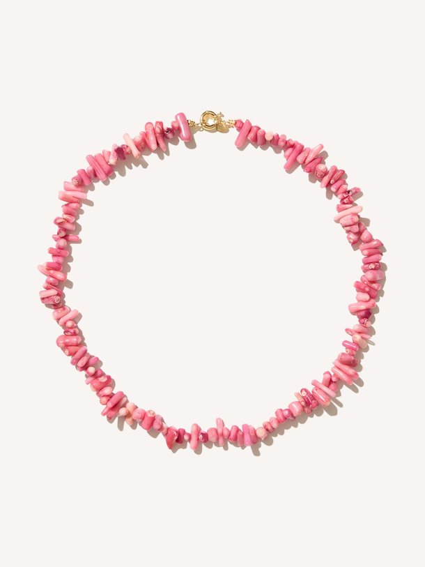 Ontdek de Hugo kralen halsketting van Mimi et Toi in de kleur roze bij Orangebag. Op werkdagen voor 21:45 besteld, morgen in huis.