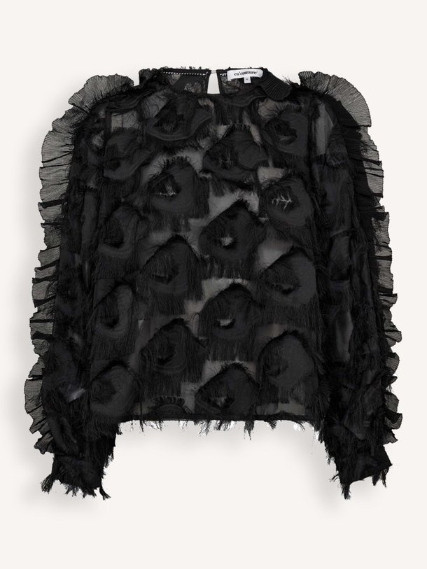 Ontdek de Syra geweven top met franjes van Co'Couture in de kleur zwart bij Orangebag. Op werkdagen voor 21:45 besteld, morgen in huis.