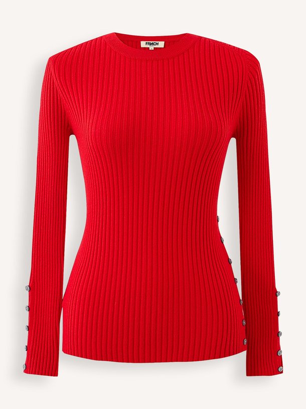 Ontdek de Wolmix rib top van Frnch in de kleur rood bij Orangebag. Op werkdagen voor 21:45 besteld, morgen in huis.