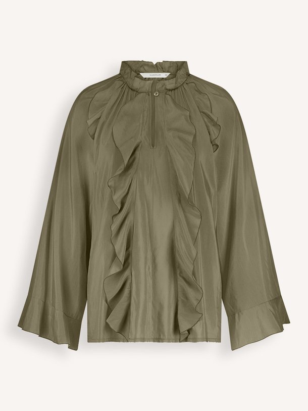 Ontdek de Katoen/viscosemix blouse van Summum in de kleur donkergroen bij Orangebag. Op werkdagen voor 21:45 besteld, morgen in huis.