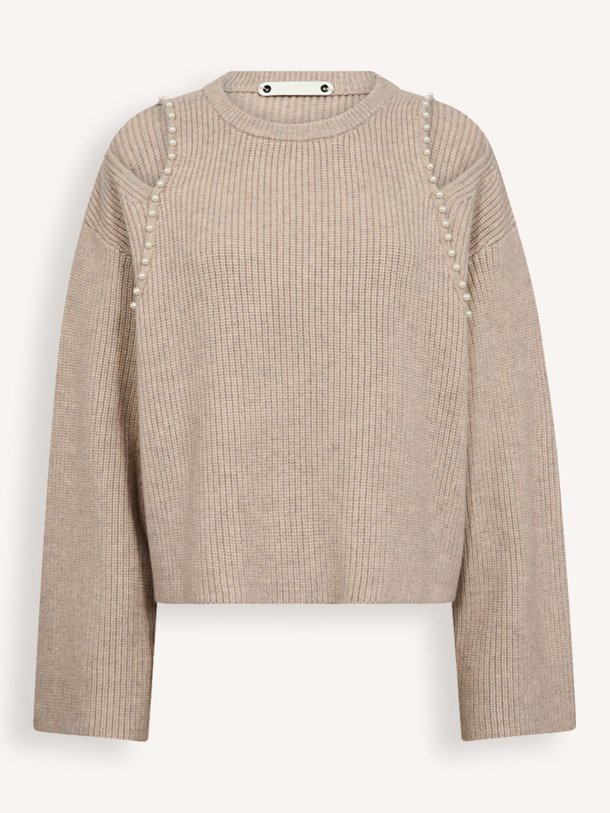 Ontdek de Row gebreide trui van Co'Couture in de kleur beige bij Orangebag. Op werkdagen voor 21:45 besteld, morgen in huis.