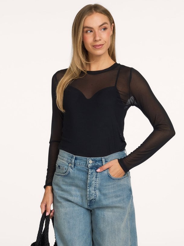Ontdek de Geweven mesh top van Co'Couture in de kleur zwart bij Orangebag. Op werkdagen voor 21:45 besteld, morgen in huis.