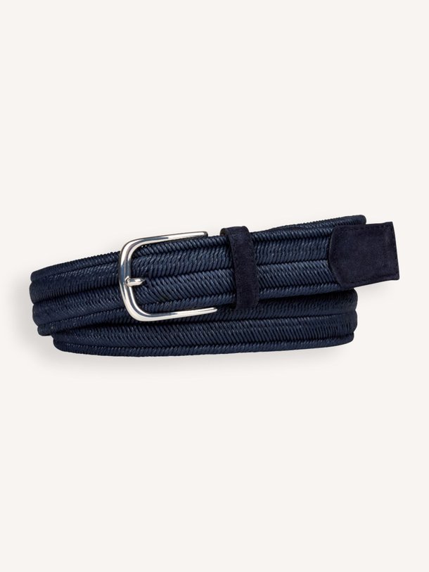 Ontdek de Katoenmix gevlochten riem van Profuomo in de kleur donkerblauw bij Orangebag. Op werkdagen voor 21:45 besteld, morgen in huis.