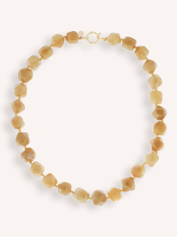 Ontdek de Vergulde halsketting met kralen van Ellen Beekmans in de kleur beige bij Orangebag. Op werkdagen voor 21:45 besteld, morgen in huis.
