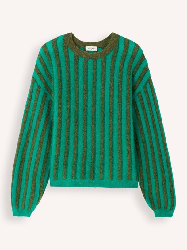Ontdek de Nenybay alpacamix trui met gestreept dessin van American Vintage in de kleur groen bij Orangebag. Op werkdagen voor 21:45 besteld, morgen in huis.