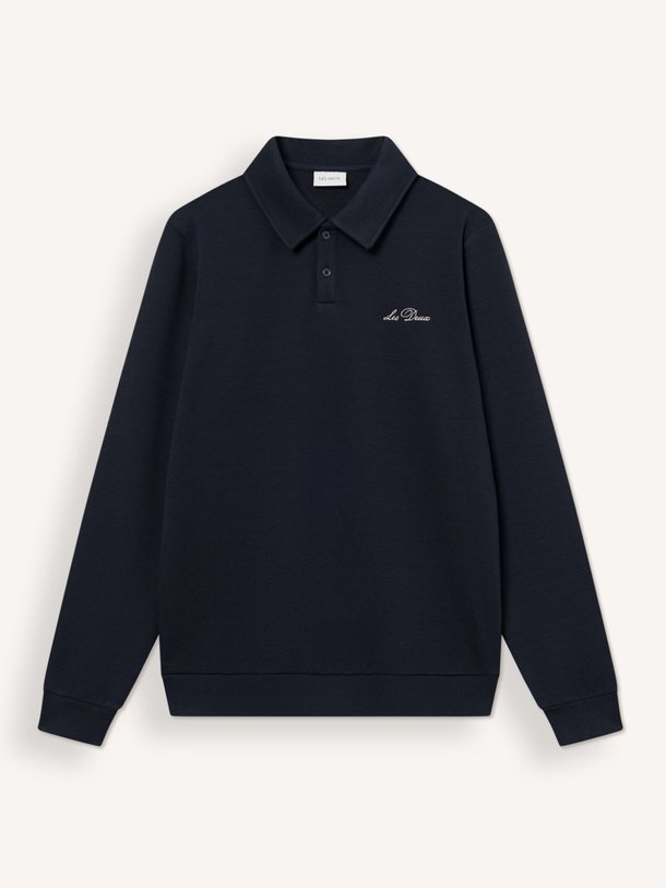 Ontdek de Ben katoenmix polo sweater van Les Deux in de kleur donkerblauw bij Orangebag. Op werkdagen voor 21:45 besteld, morgen in huis.