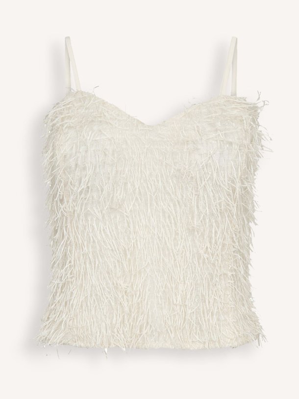 Ontdek de Gonzo geweven top met franjes van Co'Couture in de kleur off-white bij Orangebag. Op werkdagen voor 21:45 besteld, morgen in huis.