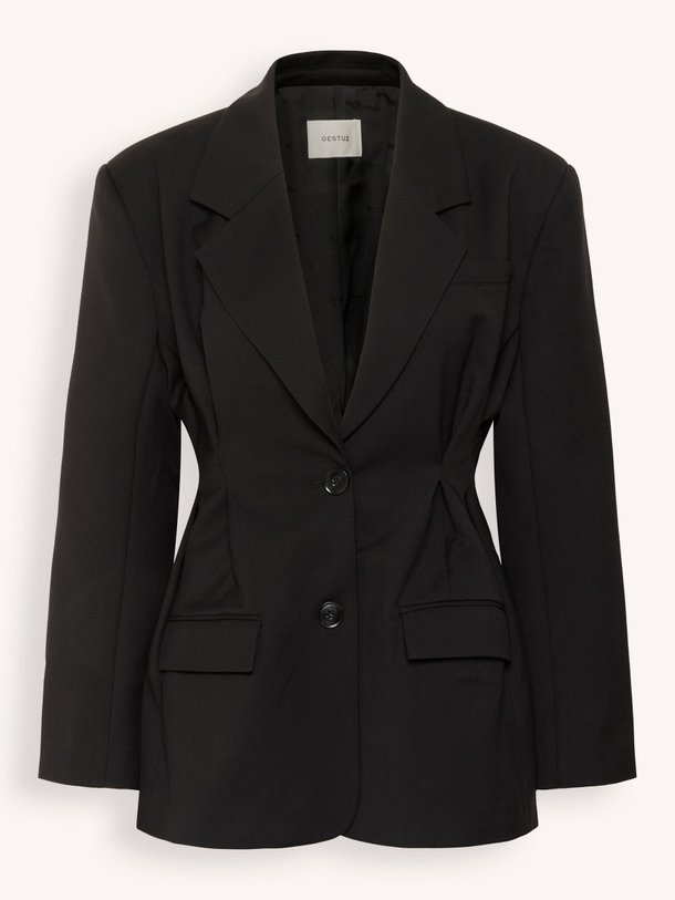 Ontdek de Paula viscosemix blazer van Gestuz in de kleur zwart bij Orangebag. Op werkdagen voor 21:45 besteld, morgen in huis.