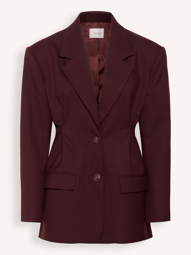 Ontdek de Paula viscosemix blazer van Gestuz in de kleur bordeauxrood bij Orangebag. Op werkdagen voor 21:45 besteld, morgen in huis.