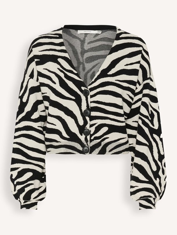 Ontdek de Zebba viscosemix vest met dessin van Gestuz in de kleur zwart bij Orangebag. Op werkdagen voor 21:45 besteld, morgen in huis.