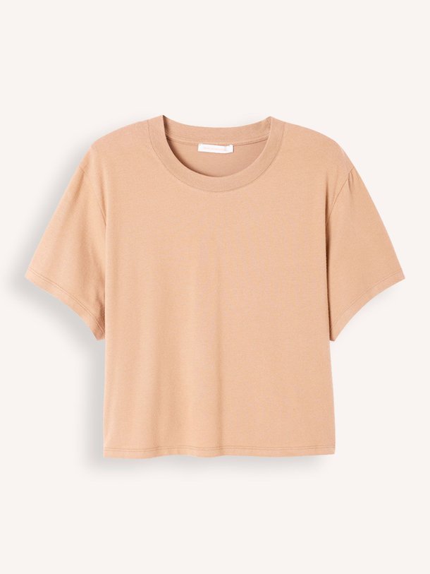 Ontdek de Ypawood katoenmix T-shirt van American Vintage in de kleur lichtbruin bij Orangebag. Op werkdagen voor 21:45 besteld, morgen in huis.
