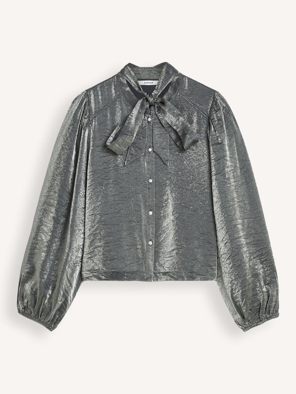Ontdek de Viscosemix metallic blouse van Summum in de kleur grijs bij Orangebag. Op werkdagen voor 21:45 besteld, morgen in huis.