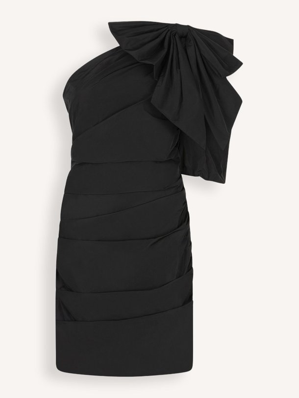 Ontdek de Tami Draping Bow geweven jurk van Dante 6 in de kleur zwart bij Orangebag. Op werkdagen voor 21:45 besteld, morgen in huis.