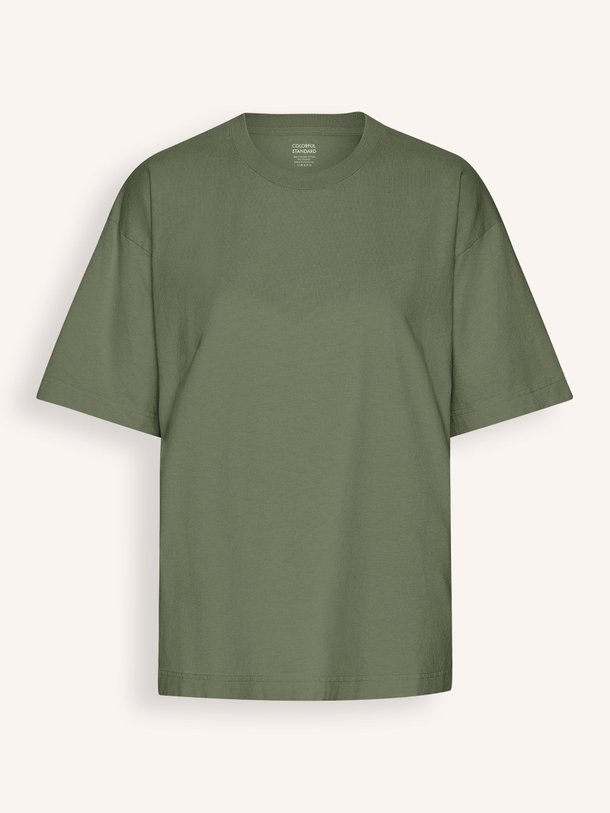Ontdek de Organic cotton oversized T-shirt van Colorful Standard in de kleur olijfgroen bij Orangebag. Op werkdagen voor 21:45 besteld, morgen in huis.