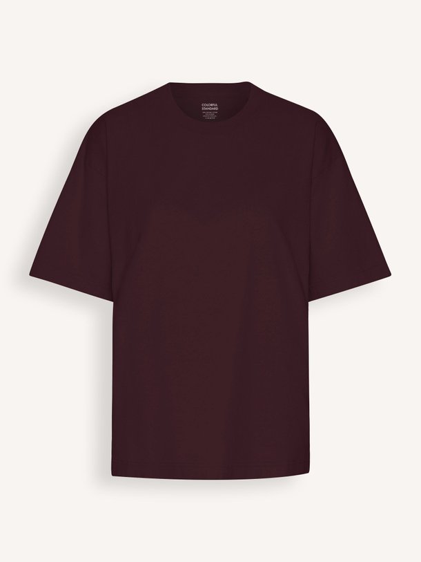 Ontdek de Organic cotton oversized T-shirt van Colorful Standard in de kleur bordeauxrood bij Orangebag. Op werkdagen voor 21:45 besteld, morgen in huis.