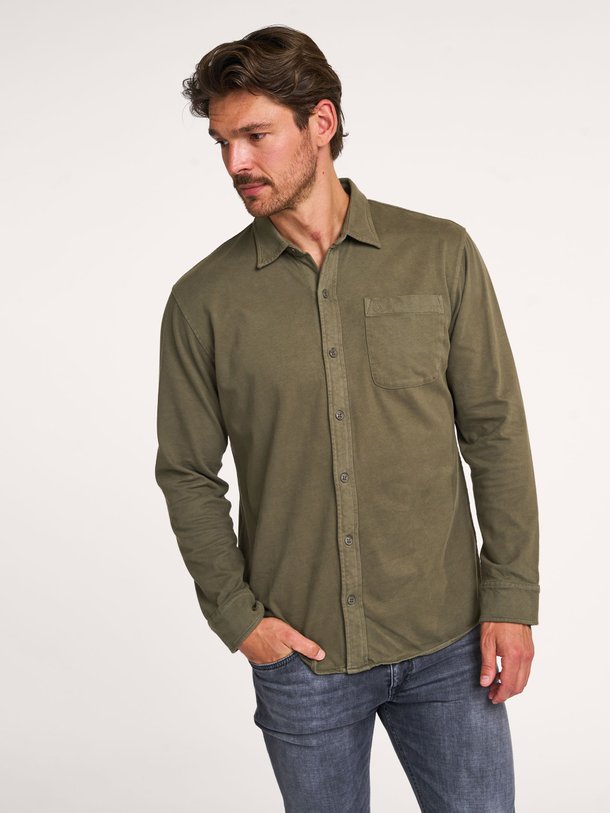 Ontdek de Aidan organic cotton overhemd van Butcher of Blue in de kleur kaki bij Orangebag. Op werkdagen voor 21:45 besteld, morgen in huis.