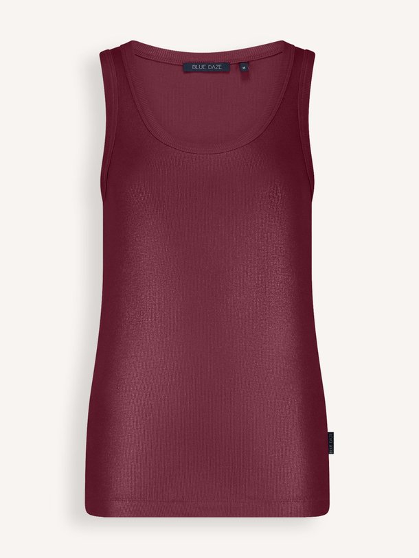 Ontdek de Katoenmix metallic rib tanktop van Summum in de kleur bordeauxrood bij Orangebag. Op werkdagen voor 21:45 besteld, morgen in huis.