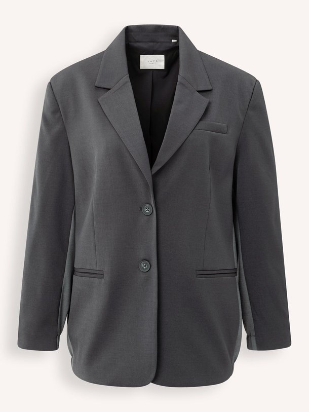 Ontdek de Geweven blazer van Yaya in de kleur antraciet bij Orangebag. Op werkdagen voor 21:45 besteld, morgen in huis.