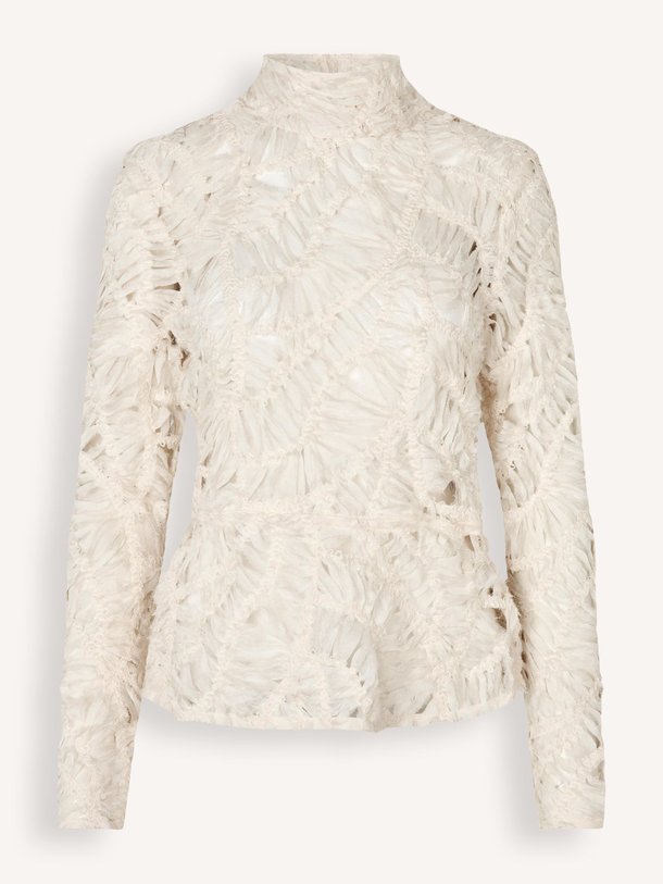 Ontdek de Sibelle geweven top met opengewerkt patroon van Second Female in de kleur off-white bij Orangebag. Op werkdagen voor 21:45 besteld, morgen in huis.