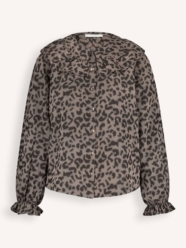 Ontdek de Gia katoenmix leopard blouse van By-Bar in de kleur bruin bij Orangebag. Op werkdagen voor 21:45 besteld, morgen in huis.