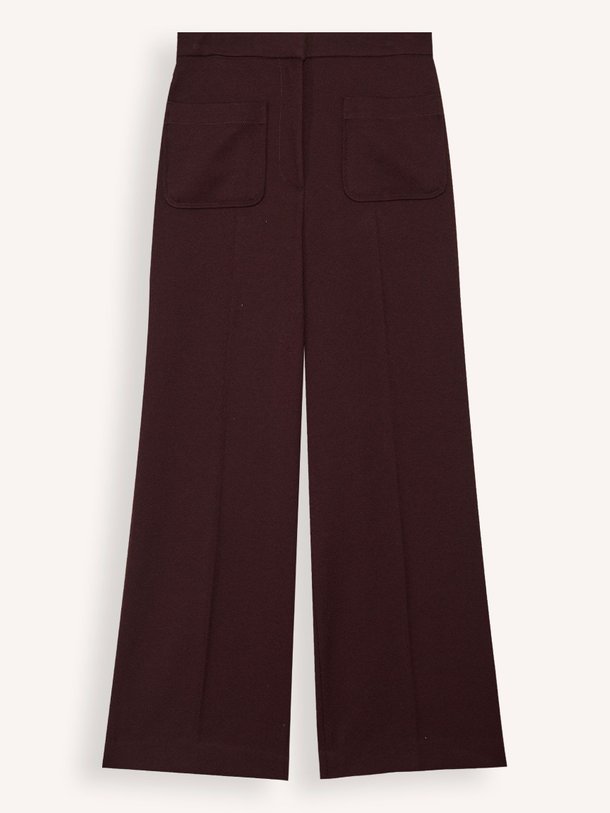 Ontdek de Alberwool viscosemix cropped broek van Sessun in de kleur aubergine bij Orangebag. Op werkdagen voor 21:45 besteld, morgen in huis.