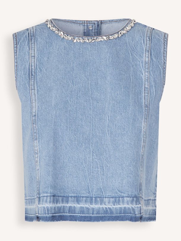 Ontdek de Medine denim top van Baum und Pferdgarten in de kleur blauw bij Orangebag. Op werkdagen voor 21:45 besteld, morgen in huis.