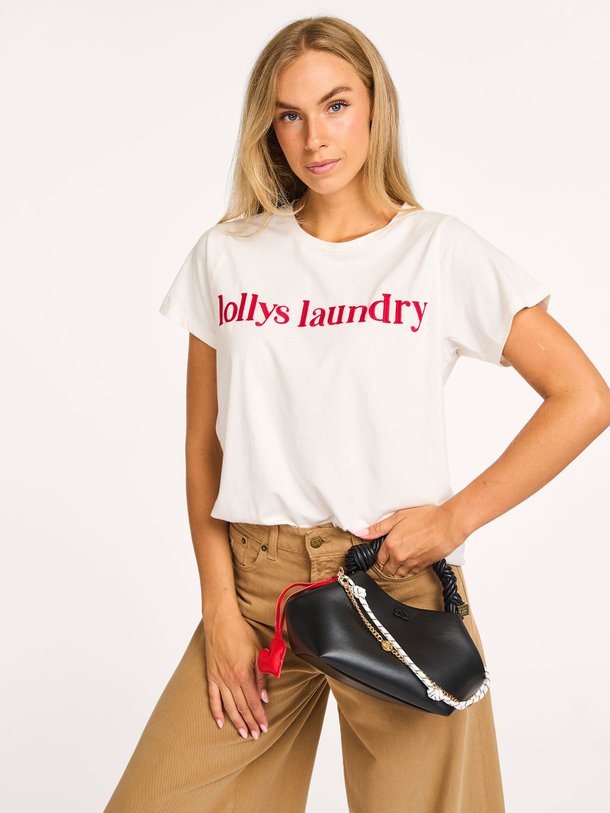 Ontdek de Roma katoenen logo T-shirt van Lollys Laundry in de kleur wit bij Orangebag. Op werkdagen voor 21:45 besteld, morgen in huis.