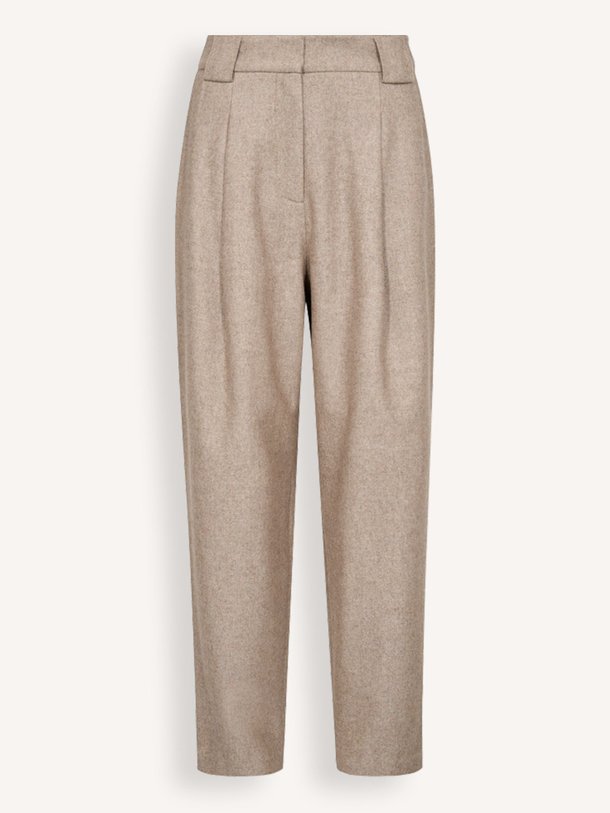 Ontdek de Meera wolmix gemêleerde broek van Co'Couture in de kleur taupe bij Orangebag. Op werkdagen voor 21:45 besteld, morgen in huis.