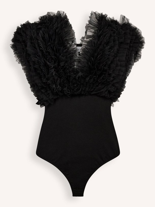 Haute L'Amitié Viscosemix Body Met Ruches - Zwart Ontdek de Viscosemix body met ruches van Haute L'Amitié in de kleur zwart bij Orangebag. Op werkdagen voor 21:45 besteld, morgen in huis.