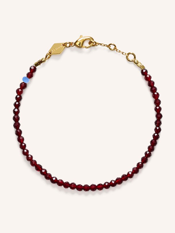 Ontdek de Tan Line vergulde armband met kralen van Anni Lu in de kleur bordeauxrood bij Orangebag. Op werkdagen voor 21:45 besteld, morgen in huis.