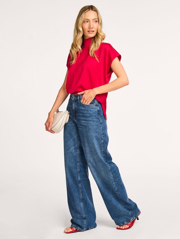 Ontdek de Flung high waist wide leg jeans van Drykorn in de kleur donkerblauw bij Orangebag. Op werkdagen voor 21:45 besteld, morgen in huis.